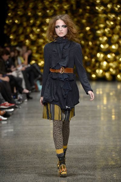 									SHOGUN 'THE FRILL IS GONE' JACKET
								, 			KIMONO STRIPE 'TAPE CONTROL' DRESS
			