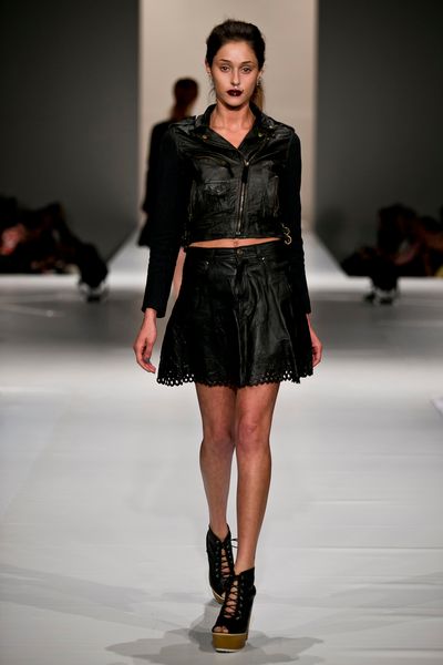 									Jacket - show piece
								, 			Obsidian 'Hide & Seek' skirt
			