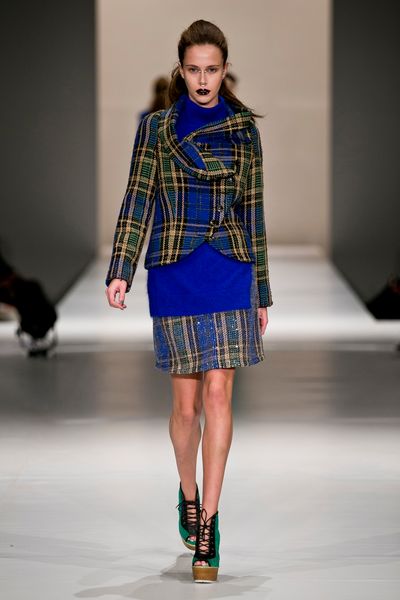 									Pom Pom 'Hot Fuzz' top
								, 			Tweed Dating 'No Laughing Wrapper' jacket
								, 			Northern Skies 'Plaid You Came' skirt
			
