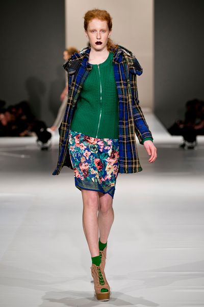									Graphic Waffle 'Green Victoria' cardigan
								, 			Tweed Dating 'The Wool Monty' coat
								, 			Vintage Bloom 'Skirting Board' skirt
			