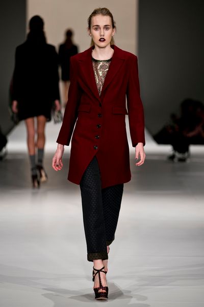									Top - show piece
								, 			Stormy Weather 'Chastity Felt' coat
								, 			Nocturnal Spot 'Back Seat Driver' pant
			