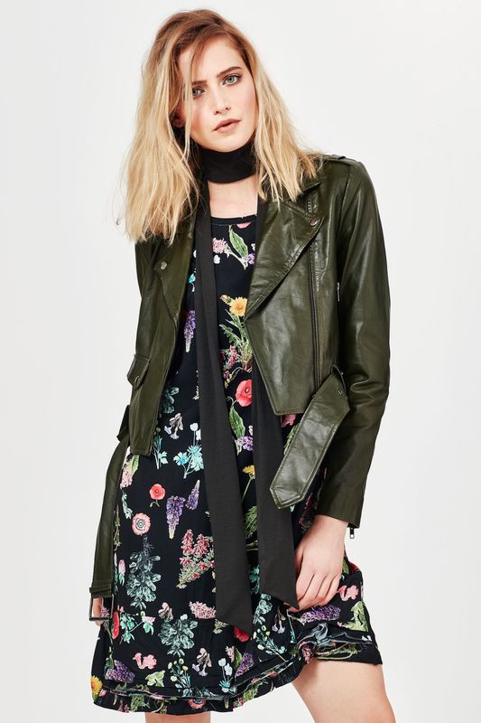 									MONETS GARDEN 'DRESS ME UP' DRESS
								, 			AT THE END OF YOUR LEATHER 'CROP DROP AND ROLL' JACKET
			