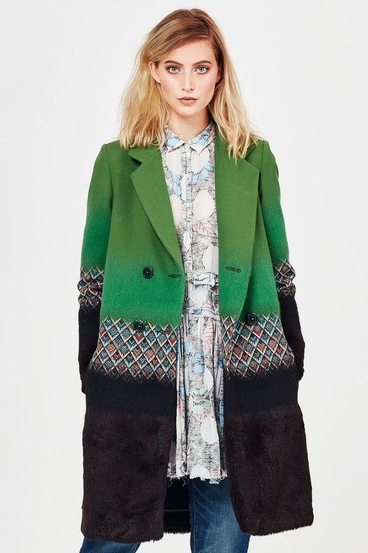 									FLORAL LUCK 'BATTLE OF THE FLORAL SEA' DRESS
								, 			ROUGH DIAMOND 'DANISH TA-PASTRY' COAT
			