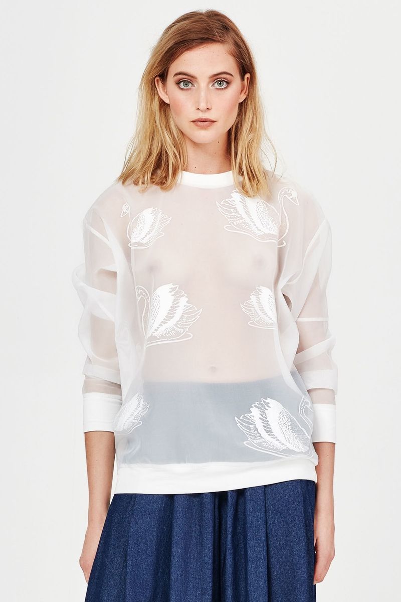 									SWAN KING 'I SEE THROUGH YOU' TOP
								, 			DENIM LEVATO 'VENOM WEARING DENIM' PANT
			