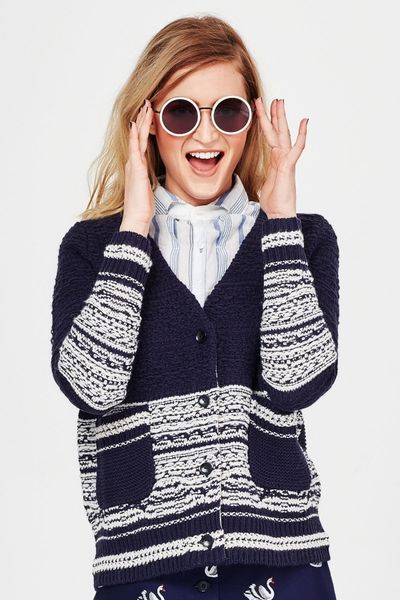 									WOOL OF IT 'CARDY TALK' CARDIGAN
								, 			MY STRIPE OF GIRL 'ITS BUISNESS TIME' SHIRT
			