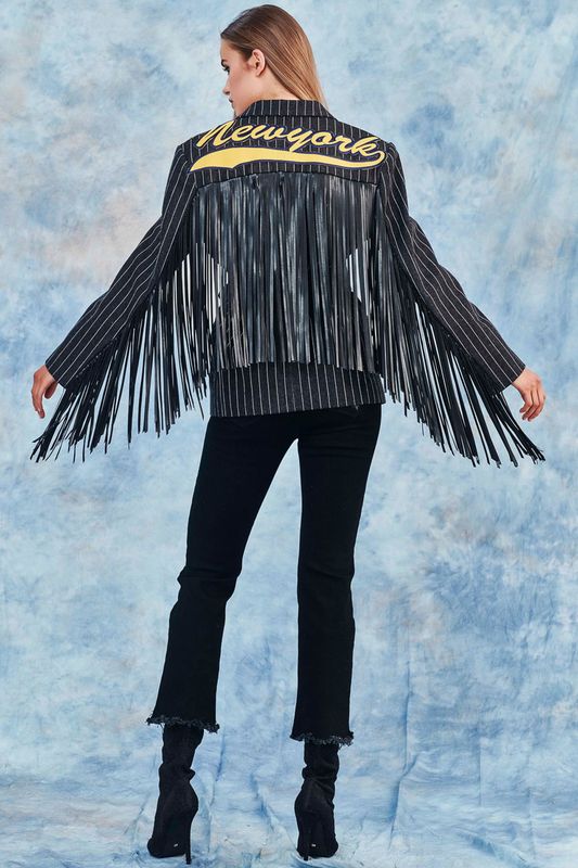 									EMPIRE STATE OF MIND JACKET
								, 			BLACK JEANS BABY JEANS
			