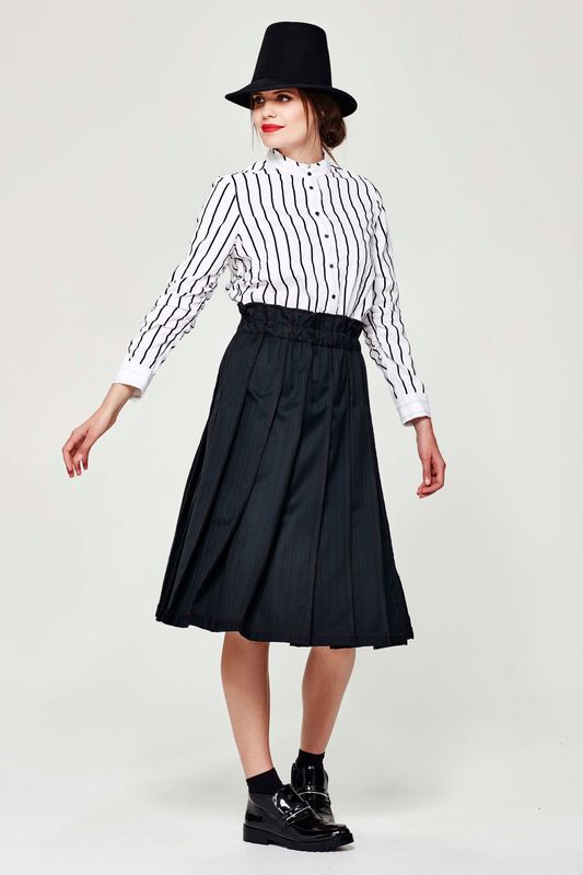									BEHIND BARS 'LITTLE FLOCKER' SHIRT
								, 			SIDELINE 'PLEATER PAN' SKIRT
			