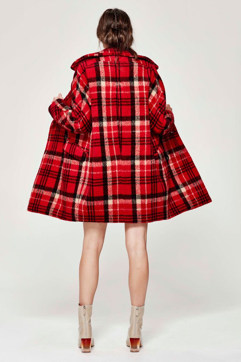 									RED LETTER DAY 'MISCHA TARTAN' COAT
			