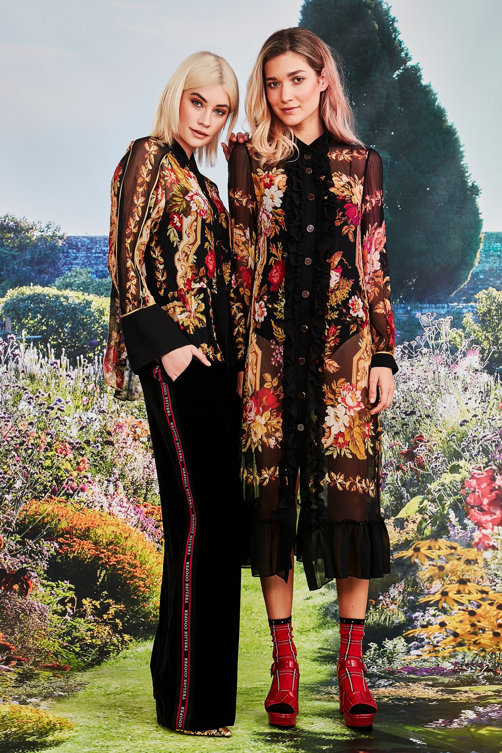 									COME ON BUTTON DOWN BLOUSE
								, 			ON THE PROWL TROUSER
								, 			FRILLS, FRILLS, FRILLS DRESS
			