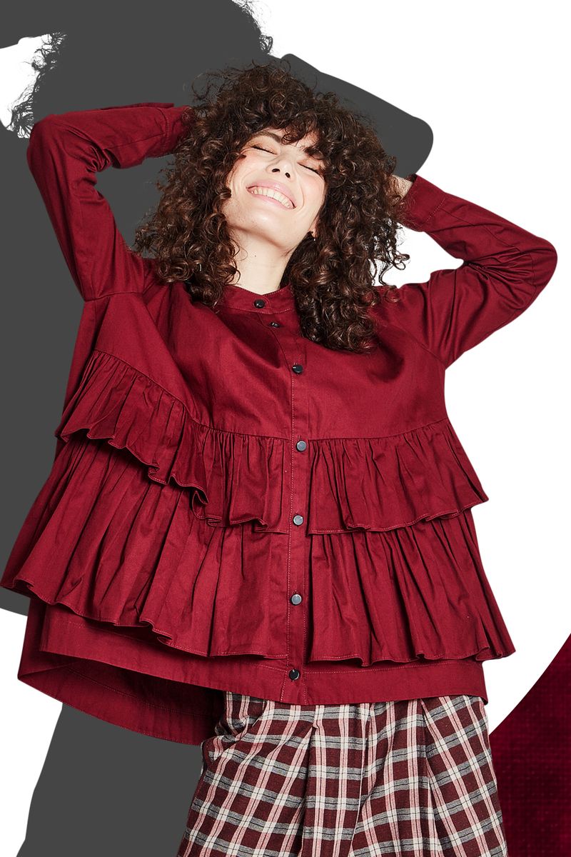 									FROM DUSK FRILL DAWN TOP
								, 			WALKING IN THE PLEAT TROUSER
			