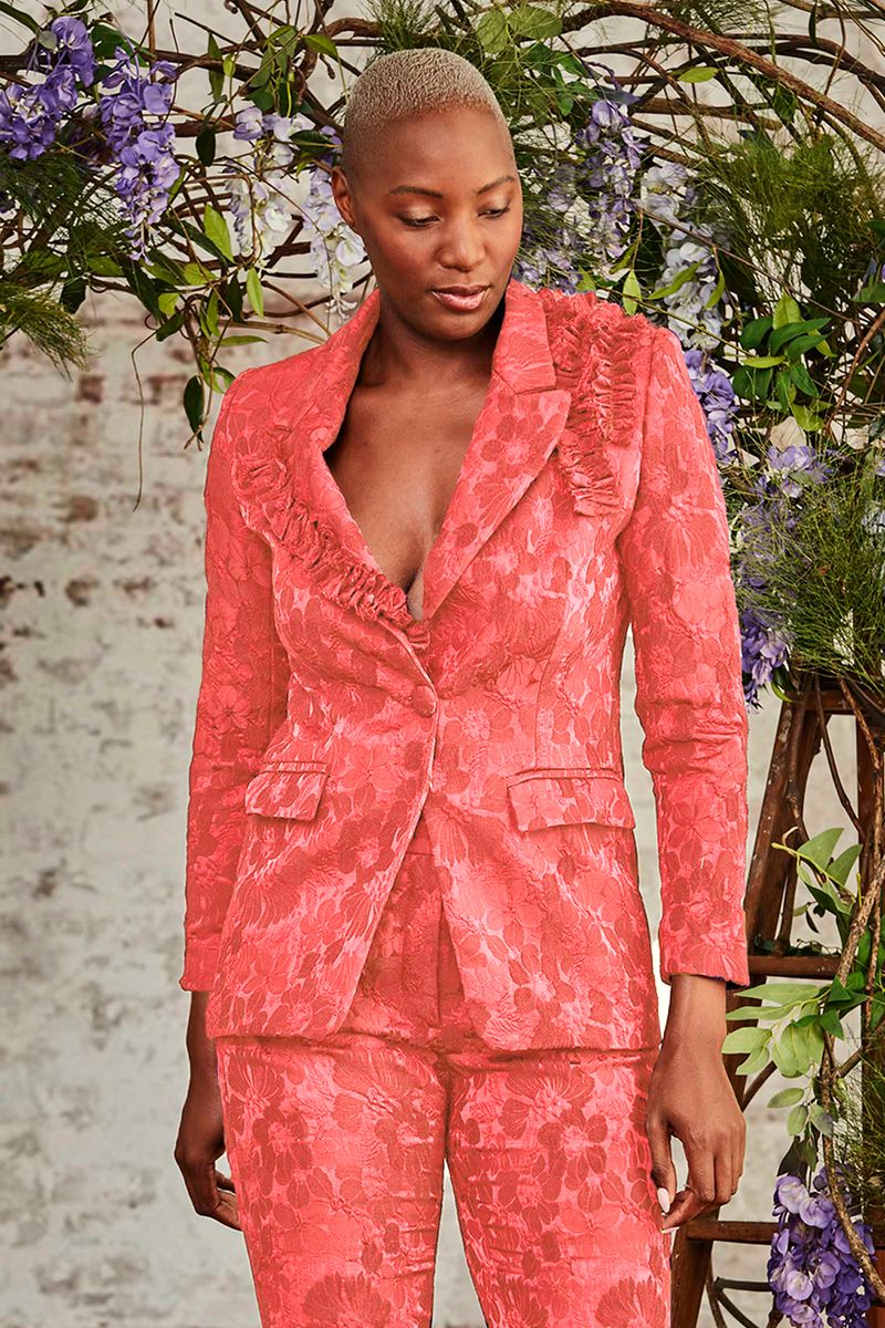 									RUFFLE AROUND THE EDGES JACKET
			