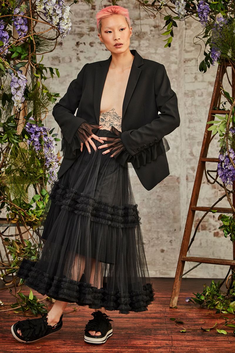 									TIED IN KNOTS JACKET
								, 			LEAVE THEM IN TIERS SKIRT
			