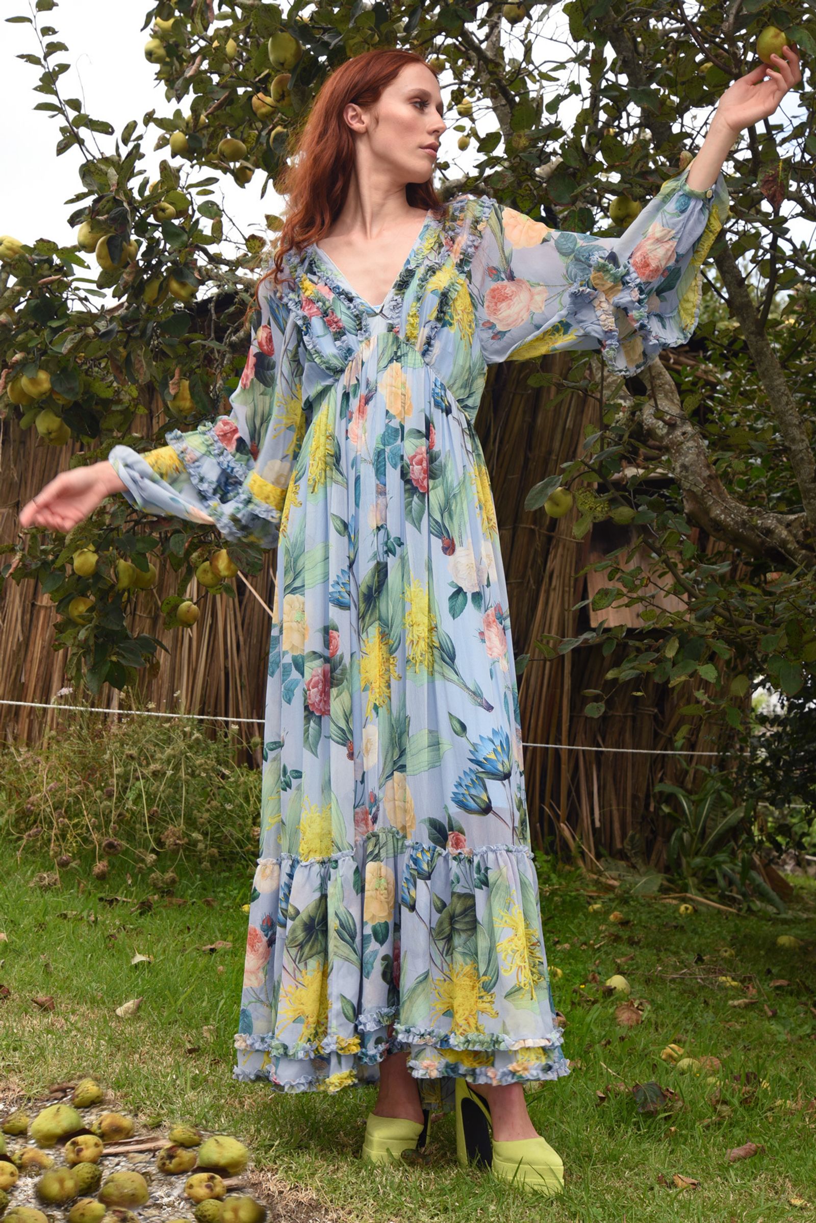 									IN FRILL BLOOM DRESS
			