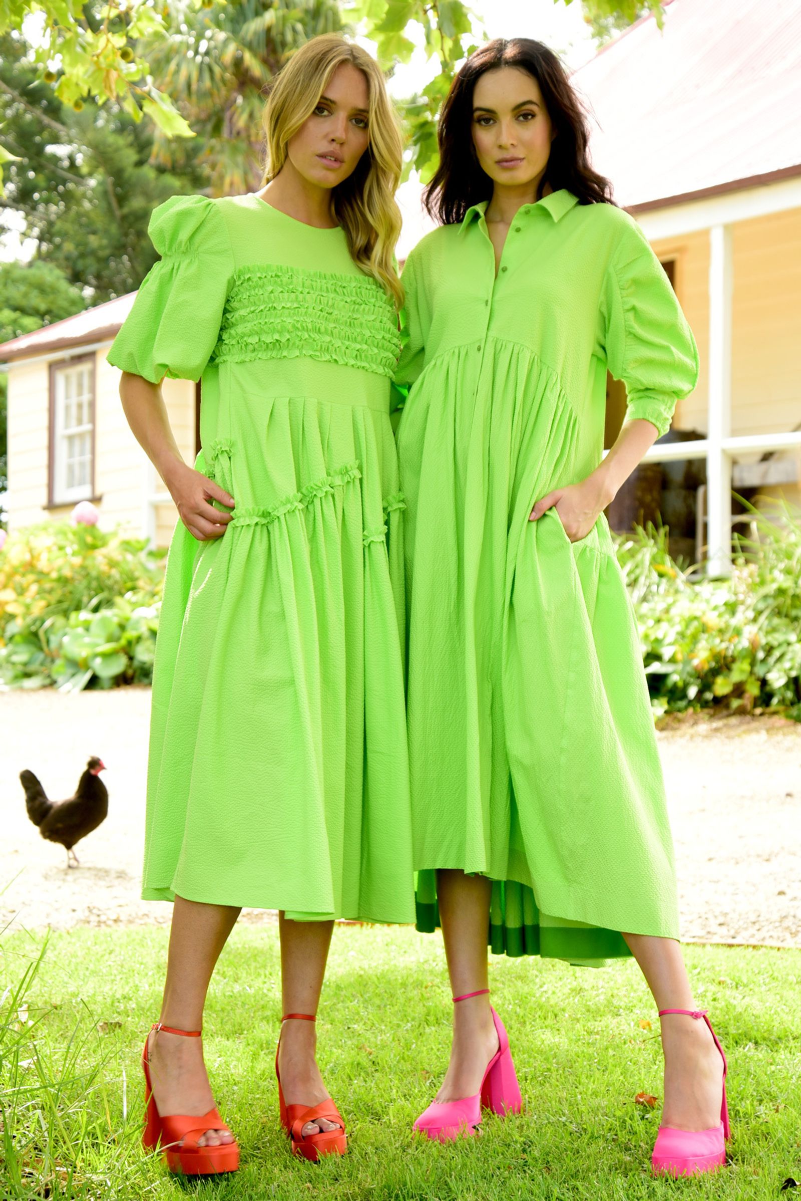 									FRILLS UP FRONT DRESS
								, 			HOLIDAY ROMANCE DRESS
			