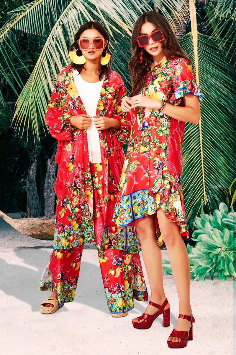 									QUICK STEP TROUSER
								, 			BEVERLY FRILLS TUNIC
			