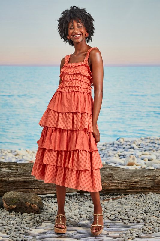 									TIER COMES THE SUN DRESS
			