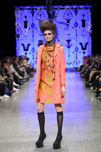 									CRAWFORD 'PINK-A-BOO' COAT
								, 			INSTAGLAM 'HIGH SOCIETY' DRESS
			