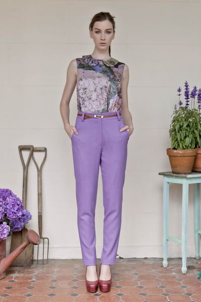 									Vintage Rose 'Water Collar' Blouse
								, 			Bordeaux 'Ticket To Stride' Pant
			