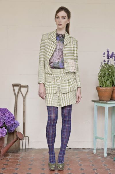 									Lamington 'Side Swiped' Jacket
								, 			Vintage Rose 'Classy Eyed' Blouse
								, 			Lamington 'Chequered Past' Skirt
			
