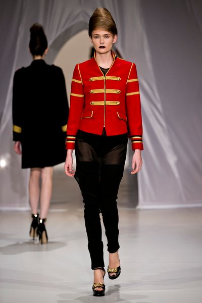 									Black Magic 'Tunic On Rye' top
								, 			Felt Up 'Soldier System' jacket
								, 			Chick Flick 'I Love Rock & Stroll' pants
			