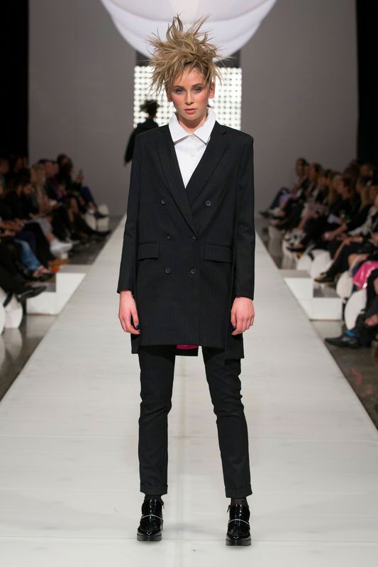 									LIBERTY 'STRIPED BARE' JACKET
								, 			WHITE LIES 'I TAKE IT BACK' SHIRT
								, 			LIBERTY 'WALKIE TALKIE' PANTS
			