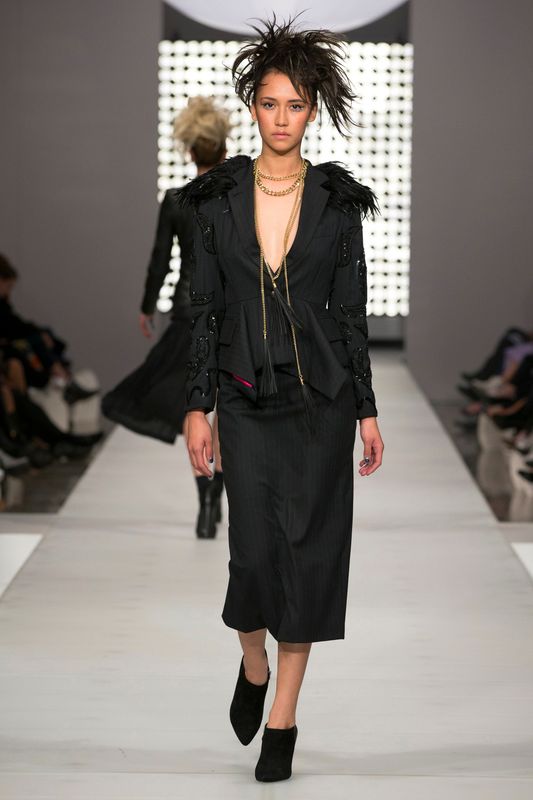 									JACKET - SHOWPIECE
								, 			LIBERTY 'SEVEN DEADLY PINS' SKIRT
			