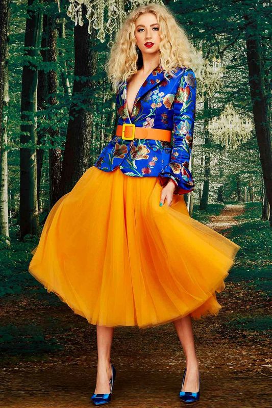 									TAKE A FRILL PILL JACKET
								, 			YOURS TULLEY SKIRT
								, 			BLOCK PARTY BELT
			