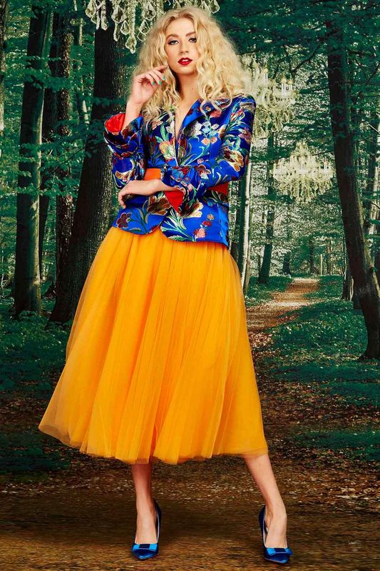 									TAKE A FRILL PILL JACKET
								, 			YOURS TULLEY SKIRT
								, 			BLOCK PARTY BELT
			