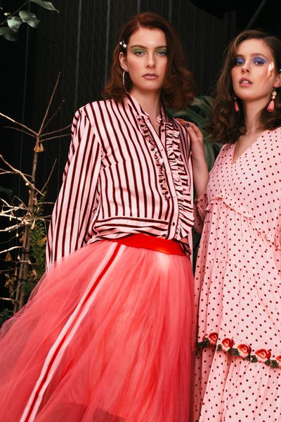 									RUFFLE AND STRIPE SHIRT
								, 			TULLISE SKIRT
								, 			THE NEXT TIER DRESS
			