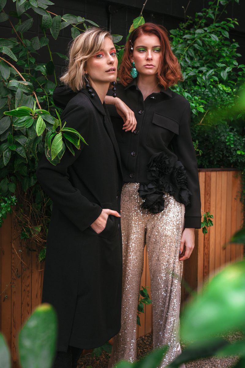 									GET USED TO SPLIT COAT
								, 			RUFFLE ME UP JACKET
								, 			ONE STEP AHEAD TROUSERS
			