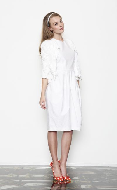 									Pompadour 'Independence Sway' jacket
								, 			Industry Belle Tower' dress
			