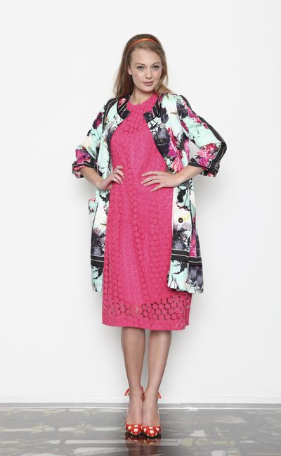 									Chrysanthemum 'Dust Off' jacket
								, 			Daisy Chain 'Belle Tower' dress
			