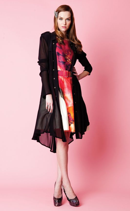 									GIBRALTAR 'CLEAR VISION' JACKET
								, 			PEONY 'SWING OUT SISTER' DRESS
			