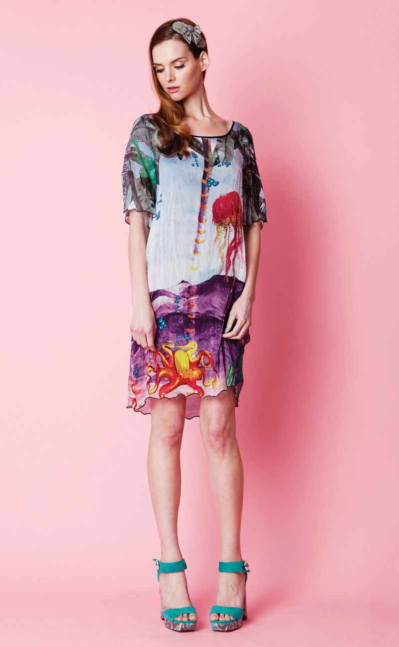 									AQUATIC GARDEN 'WAVE REVIEWS' DRESS
			