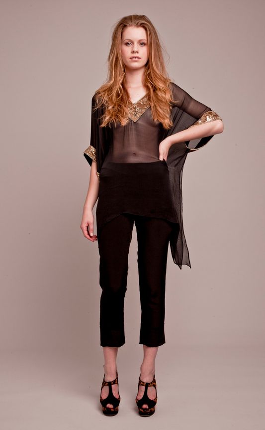 									Taipan 'Beach-Comber' dress
								, 			Palazzo 'Short Comings' pant
			