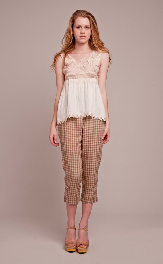 									Ginny 'Grace and Favour' top
								, 			Check Mate 'Square Dance' pant
			