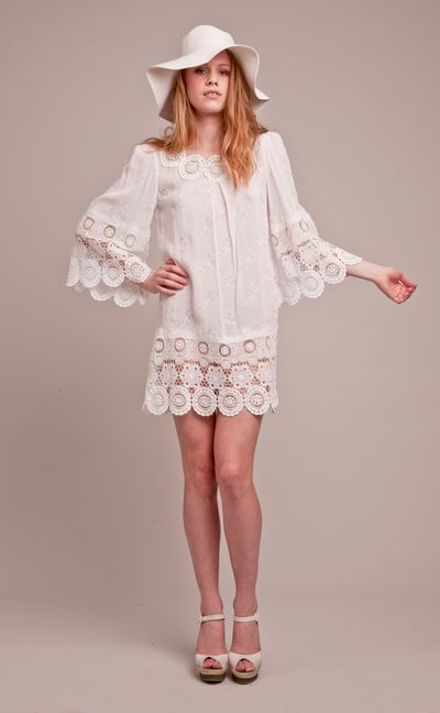 									Doiley 'White On White' dress
			